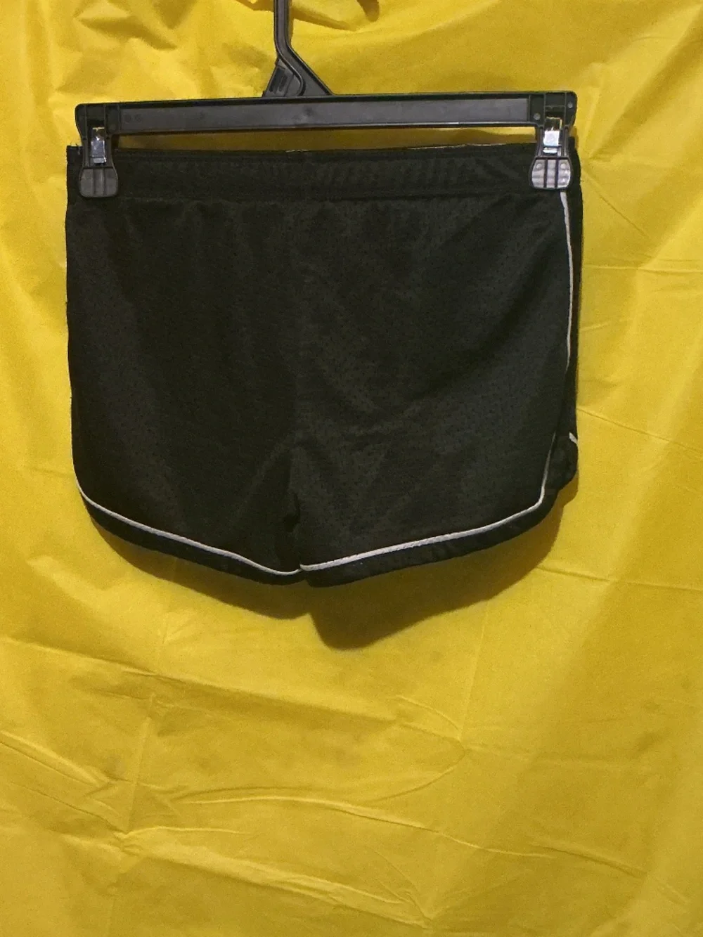 Justice Girls Black Athletic Running Shorts Mesh Lined Size 7